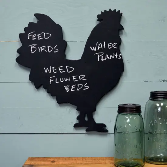 16 in. Unfinished Wooden Rooster Shape {2}