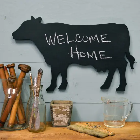 20 in. Unfinished Wooden Cow Shape {4}