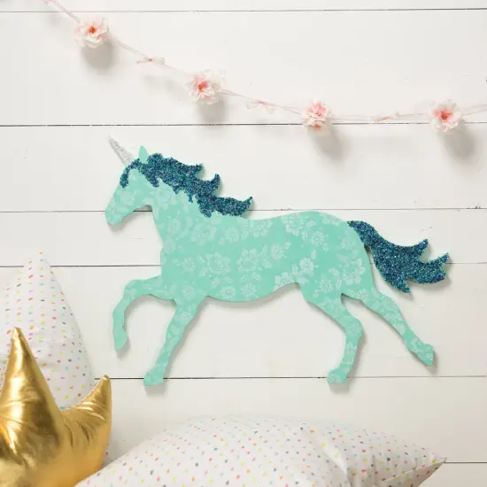 22 in. Unfinished Wooden Unicorn Shape {2}