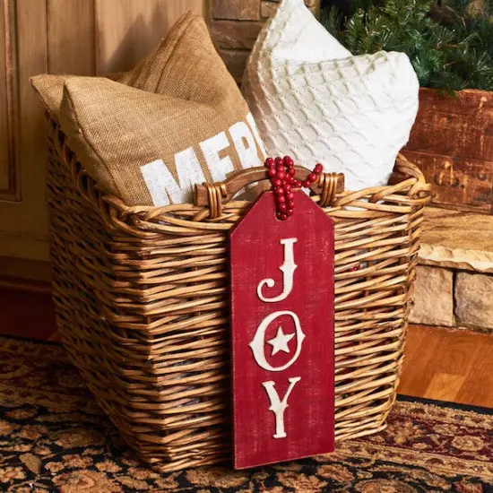 14 in. Unfinished Wooden Holiday Tag {3}