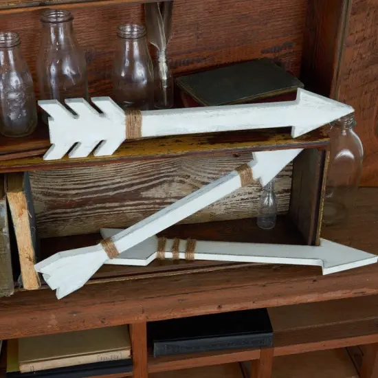 20 in. Unfinished Wooden Arrow Set of 3 {4}