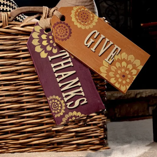 14 in. Unfinished Wooden Holiday Tag {5}