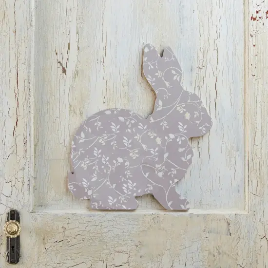 18 in. Unfinished Wooden Side View Bunny Shape {3}