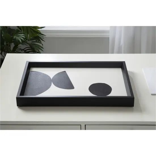Amanti Art Decorative Wood Tray 13"x19" featuring 'Organic Shapes 09' by 1x Studio by 1x Studio Framed Art Print {5}