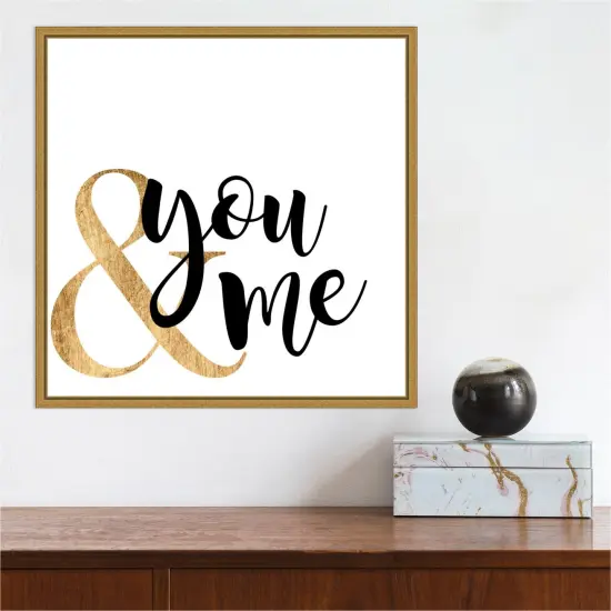 Love Quotes II by Anna Hambly 16-in. W x 16-in. H. Canvas Wall Art Print Framed in Gold {4}
