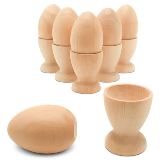 Wooden Egg Cup Holders with Wood Eggs, Spring & Easter D&eacute;cor Crafts |Woodpeckers {1}