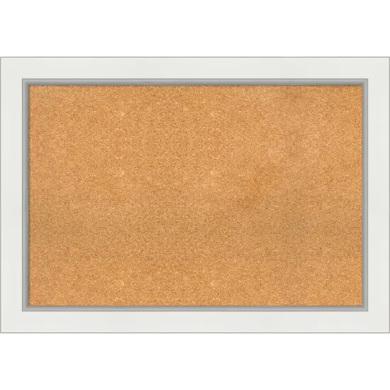Cork Board, Eva Frame - Bulletin Board, Organization Board, Pin Board Eva White Silver {1}
