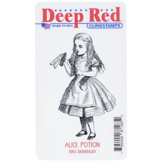 Deep Red Stamps Alice Potion Rubber Stamp 2.1 x 3.1inches {2}