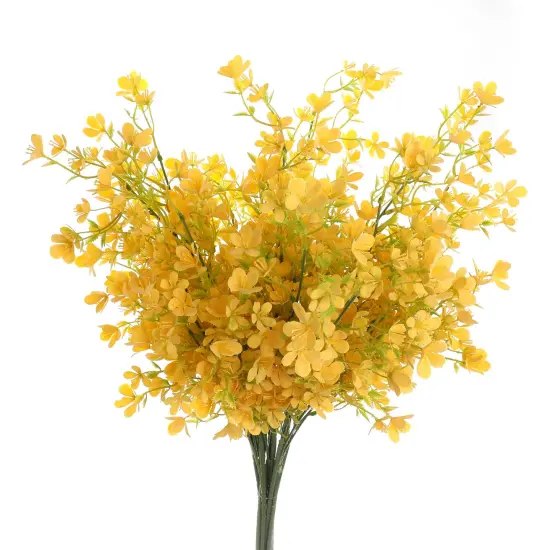 Grand Verde Forget-Me-Not Tall Artificial Flowers 29&rdquo; Long Stems Real-Touch Faux Bouquet, 5pcs Bundle Yellow {3}