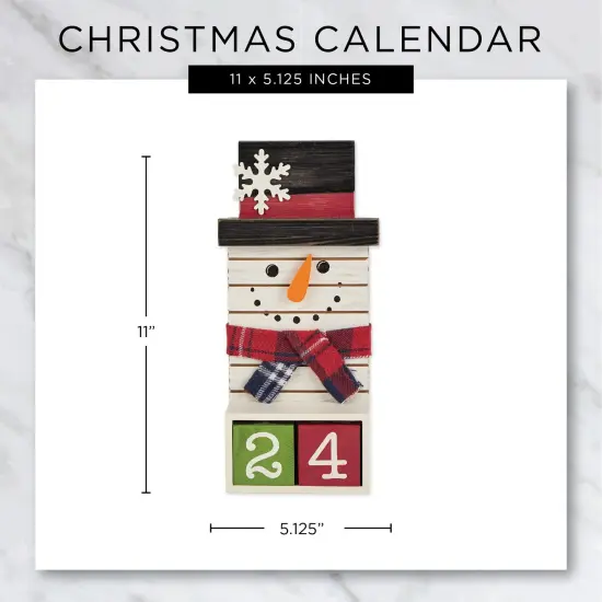 DII Square Snowman Tabletop Block Advent {6}