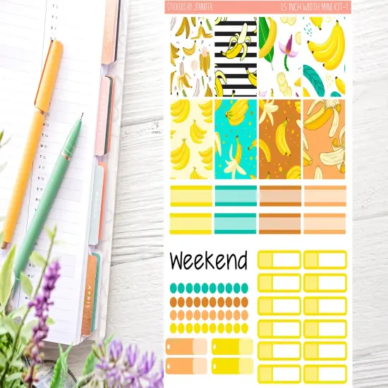 Bananas Planner Sticker Kit (for 7x9 vertical planners)&hellip; {1}