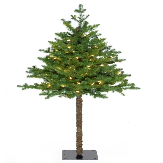 Perfect Holiday 4' Pre-lit Balsam Fir Half Tree {3}