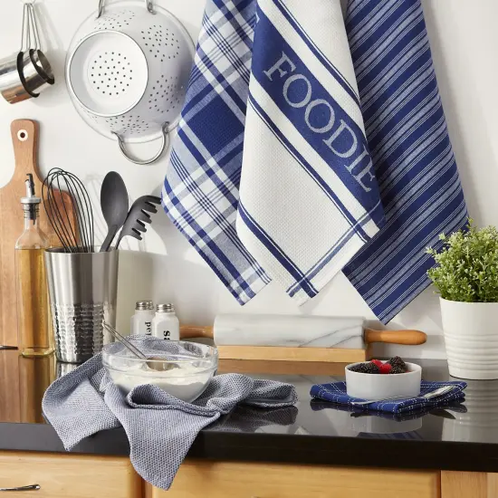 DII Asst Nautical Blue Foodie Dishtowel And Dishcloth 5 Piece {5}