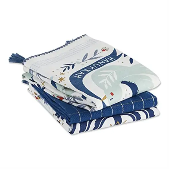 DII Asst Happy Hanukkah Dishtowel (Set Of 3) {3}