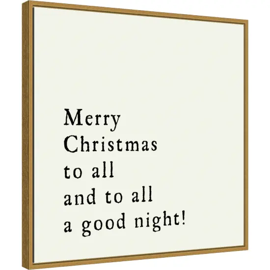 Merry Christmas To All by Amanti Art Portfolio 22-in. W x 22-in. H. Canvas Wall Art Print Framed in Gold {1}