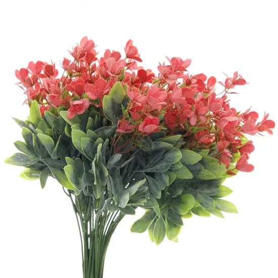 Grand Verde Wildflowers Artificial Flowers Real Touch Bouquets Faux Ranunculus Bulk Greenery, 10pcs Coral-Orange {3}