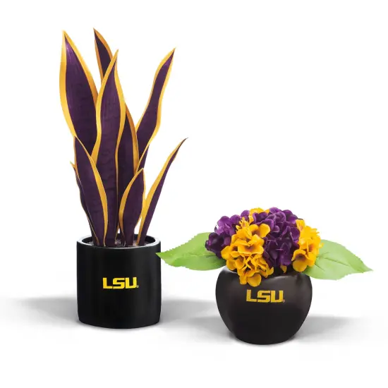 LSU Faux Snake Plant and Hydrangea (2 Pack) - Fan-Favorite Gift Bundle {1}
