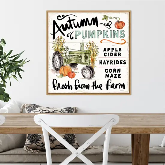 Harvest Times X by Anne Tavoletti 22-in. W x 22-in. H. Canvas Wall Art Print Framed in Natural {4}