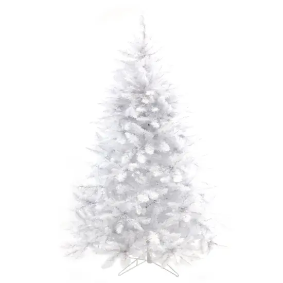 Perfect Holiday White Spruce Christmas Tree with Metal Stand {1}