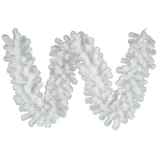 Perfect Holiday 9ft Artificial Christmas Garland - White {2}