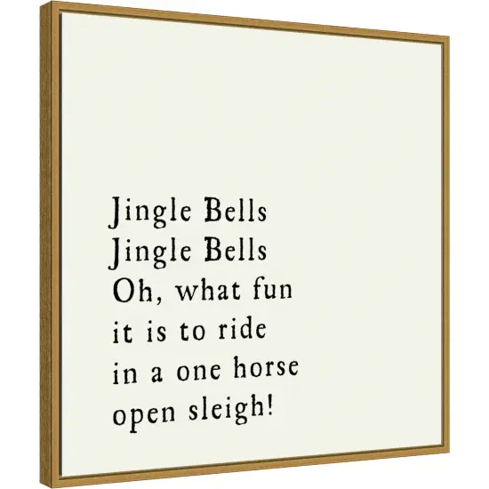 Jingle Bells by Amanti Art Portfolio 22-in. W x 22-in. H. Canvas Wall Art Print Framed in Gold {1}