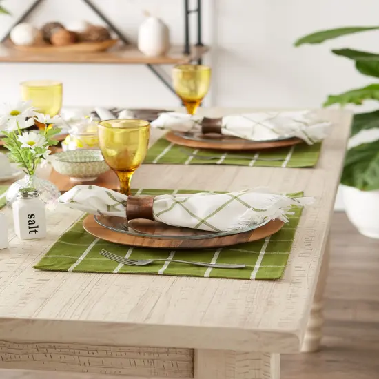 DII Fiesta Rust Check Placemat (Set of 6) {2}