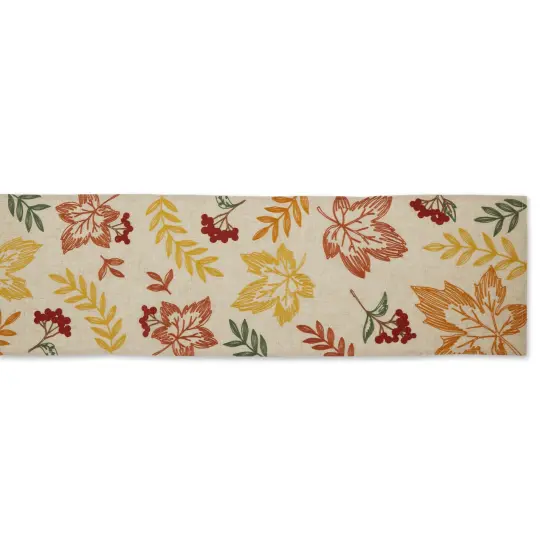 DII Scattered Leaves Table Runner 14x70 {2}