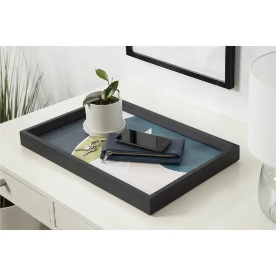 Amanti Art Decorative Wood Tray 13"x19" featuring 'Megan' by Urban Road by Urban Road Framed Art Print {1}