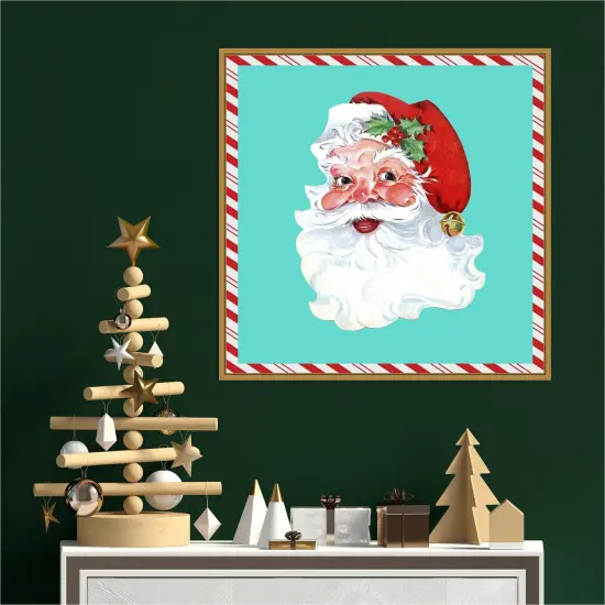 1955 Christmas II by Alicia Ludwig 22-in. W x 22-in. H. Canvas Wall Art Print Framed in Gold {3}