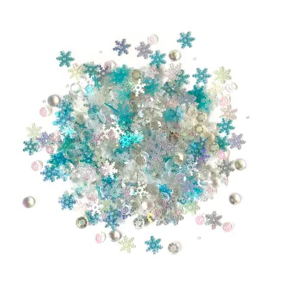 Buttons Galore Sparkletz&reg; Embellishments Bundle, Iridescent Diamonds, Half Pearls, Sequins & Seed Beads Winter-50 Grams {6}