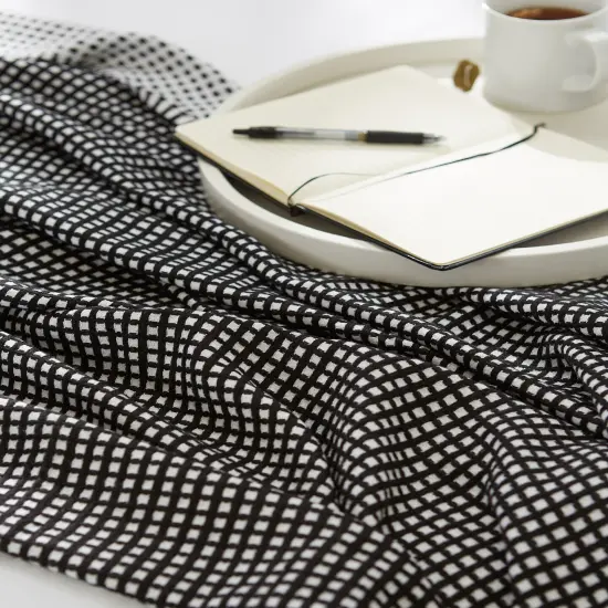 DII Blue Tonal Stripe With Fringe Table Runner {2}