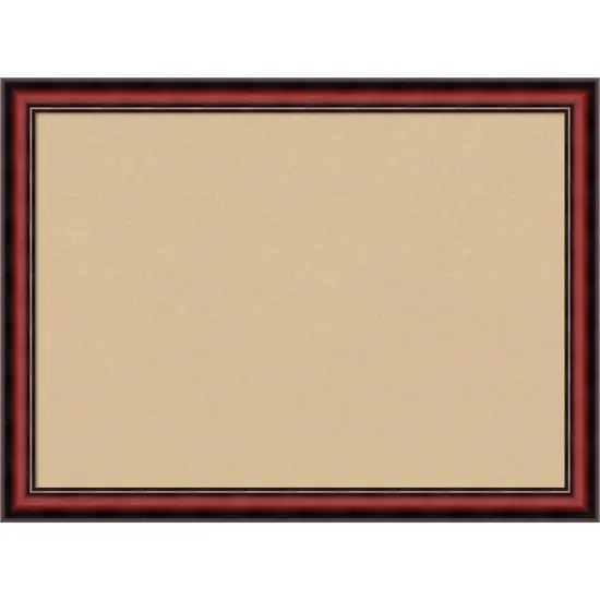 Cork Board, Rubino Cherry Scoop Wood Frame - Bulletin Board, Organization Board, Pin Board Natural Cork {7}