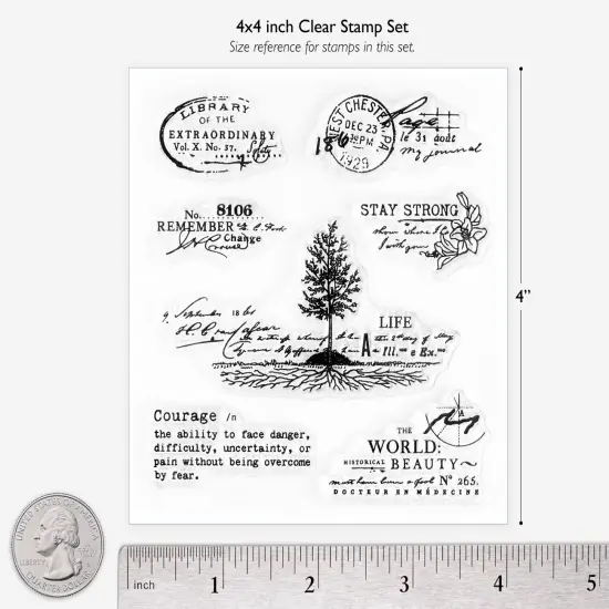Tree of Life Photopolymer Clear Stamp Set 4x4 inch by Wintertime Crafts {3}