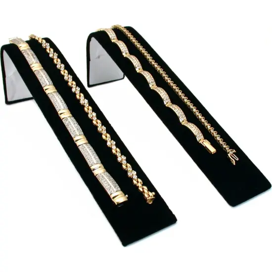 11 Piece Set Black Velvet Jewelry Displays Busts {5}