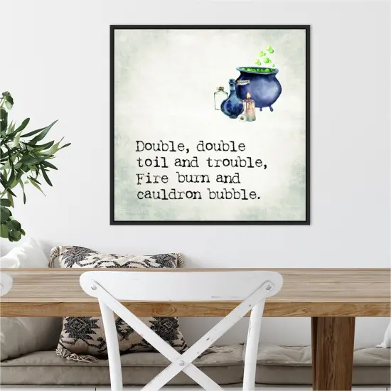 Double Double Cauldron by Amanti Art Portfolio 22-in. W x 22-in. H. Canvas Wall Art Print Framed in Black {5}