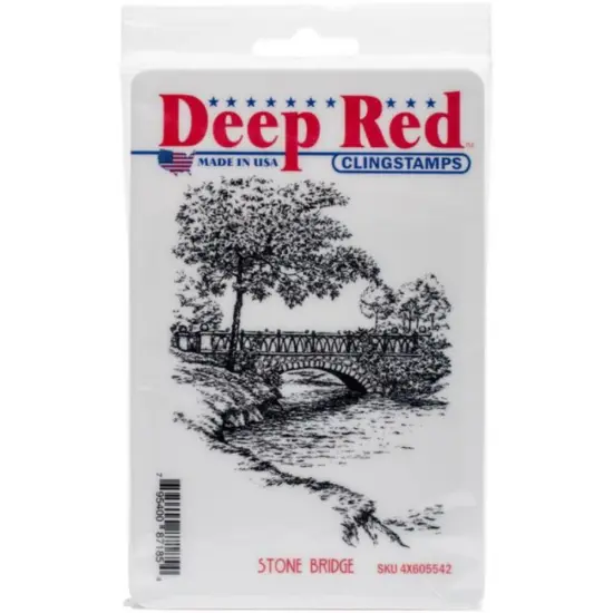 Deep Red Stamps Stone Bridge Rubber Stamp 3 x 4inches {2}