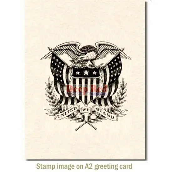Deep Red Stamps United We Stand Rubber Stamp 3.1 x 3.1inches {3}
