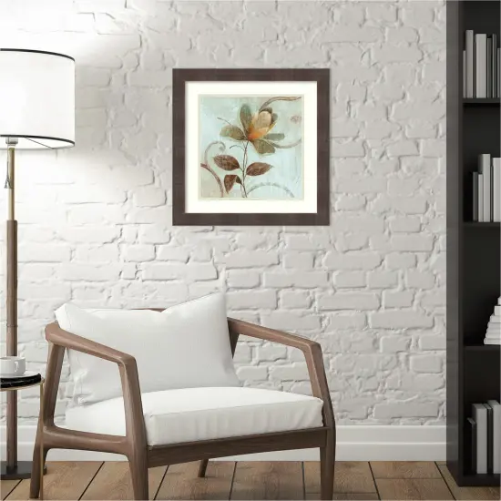 Floral Souvenir 1 by Okre Wood Framed Wall Art Print 18 in. W x 18 in. H {5}