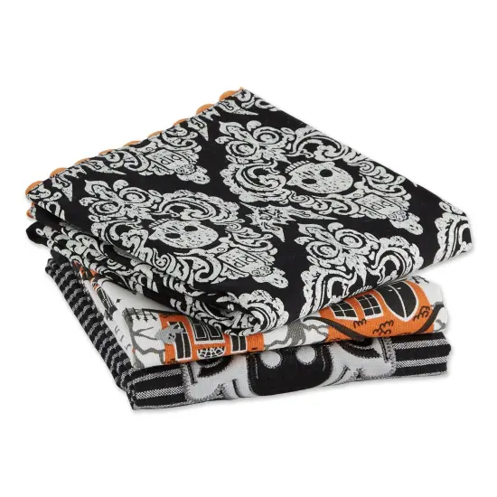 DII Asst Haunted Hallow Embellished Dishtowel (Set Of 3) {3}