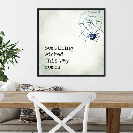 Something Wicked Spider by Amanti Art Portfolio 22-in. W x 22-in. H. Canvas Wall Art Print Framed in Black {5}