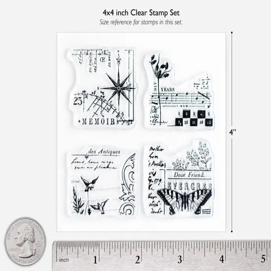 Evergreen Small Clear Stamps 4x4 inch by Wintertime Crafts {3}