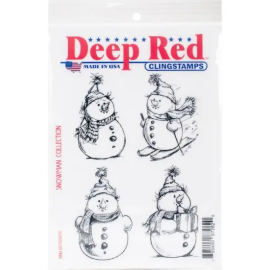 Deep Red Stamps Snowman Collection Rubber Stamp 4 x 6 inches {2}
