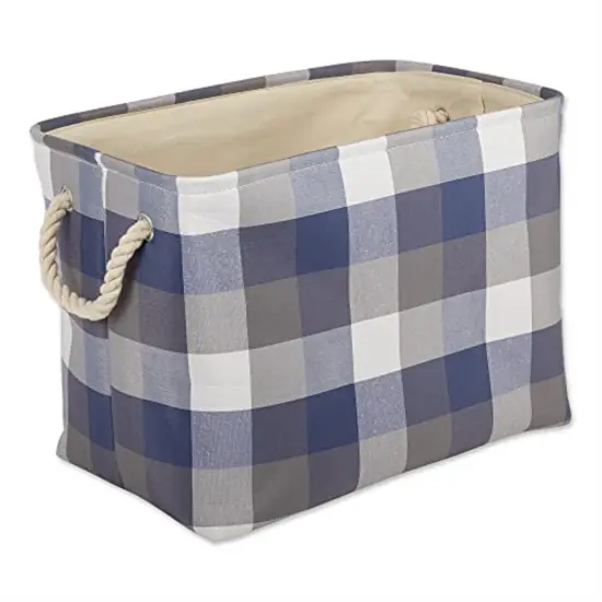 DII Polyester Bin Tri Color French Blue Rectangle Medium 16"x10"x12" {1}