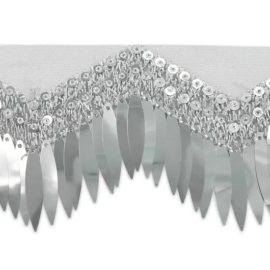 5 Yards of Segundo Tango Wavy Long Sequin Fringe Trim Rose Gold {2}