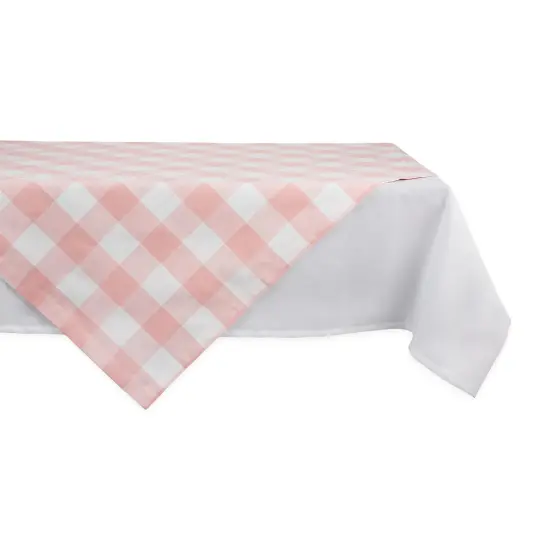 DII Pink Buffalo Check Table Topper 40x40 {1}