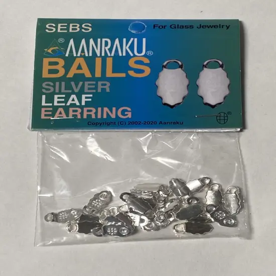 Silver Leaf Earring Bails {1}
