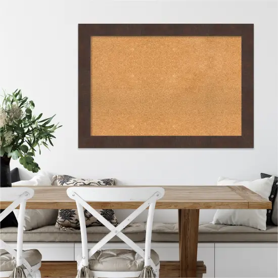 Cork Board, Wildwood Brown Frame - Bulletin Board, Organization Board, Pin Board {4}