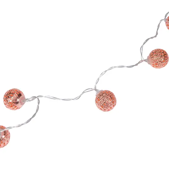 Perfect Holiday 10 LED Rose Gold Moroccan String Light - Battery Operated {4}