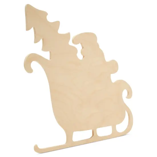 Wood Sleigh Cutout,, Multiple Sizes Available, Unfinished Christmas Sleigh for DIY Decor | Woodpeckers {3}