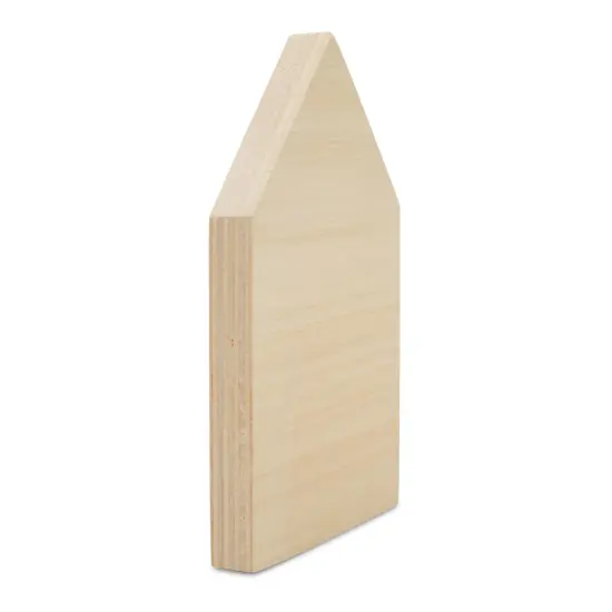 House Tiered Tray Decor 5-1/4", Chunky Blank Wooden Sign Crafts | Woodpeckers {2}